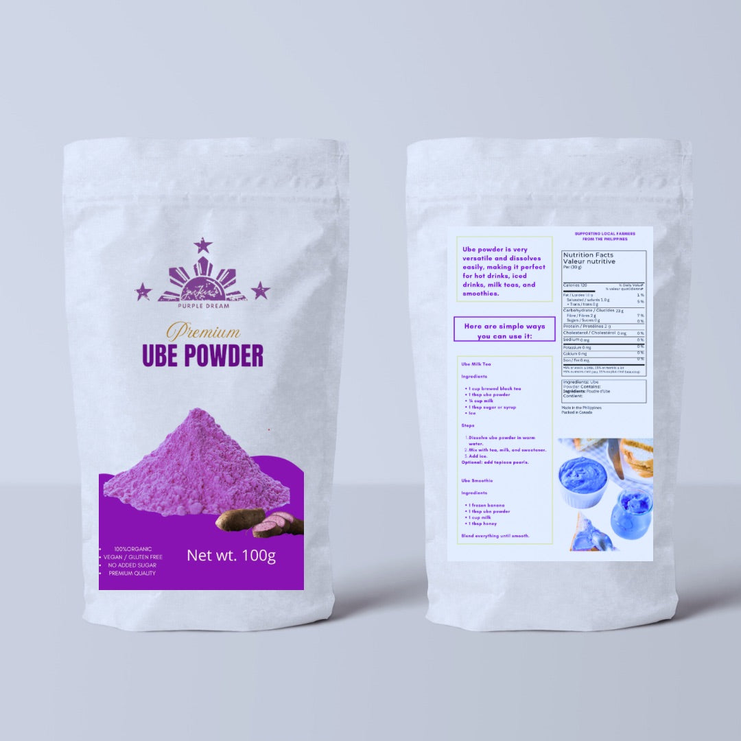 Premium Ube Powder - 100% Natural Organic, 100