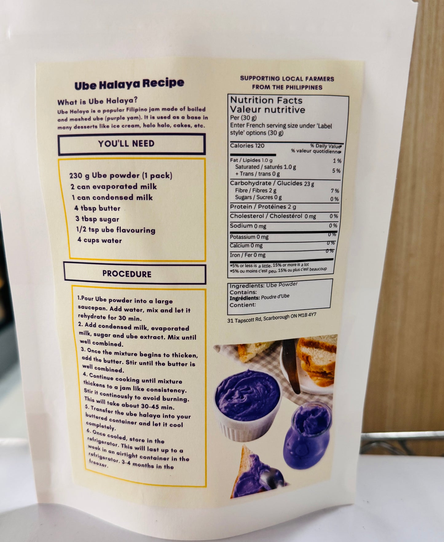 Premium Ube Powder - 100% Natural Organic, 230G