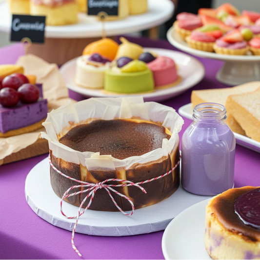 Basque Burnt Ube Cheesecake