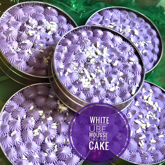 White Chocolate & Ube Mousse Cake